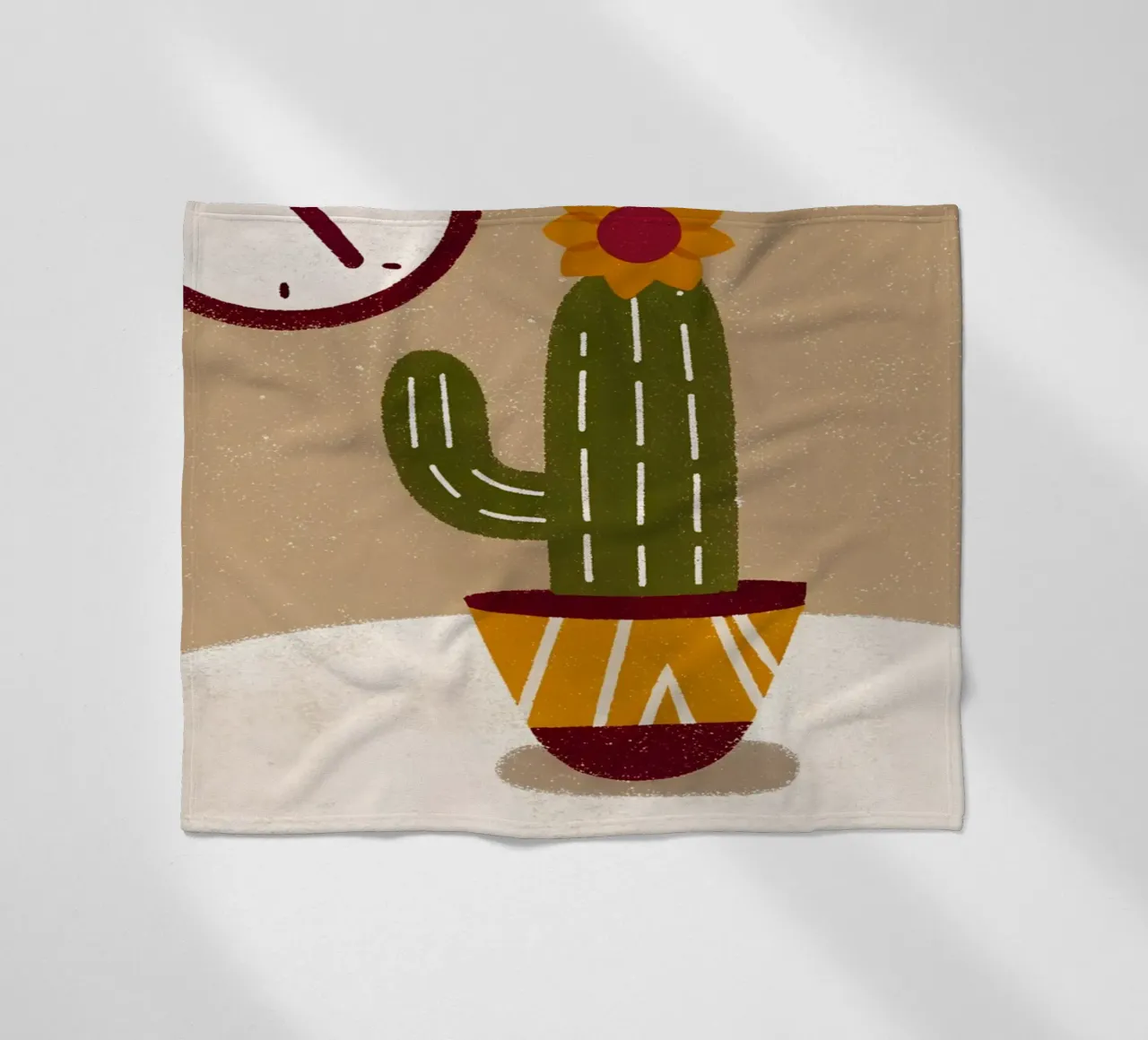 Retro Pop Cactus coperta in pile da THE LATEST SHOP