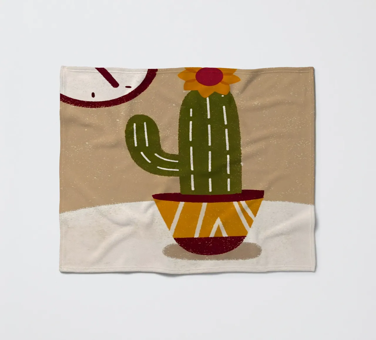 Retro Pop Cactus coperta in pile da THE LATEST SHOP