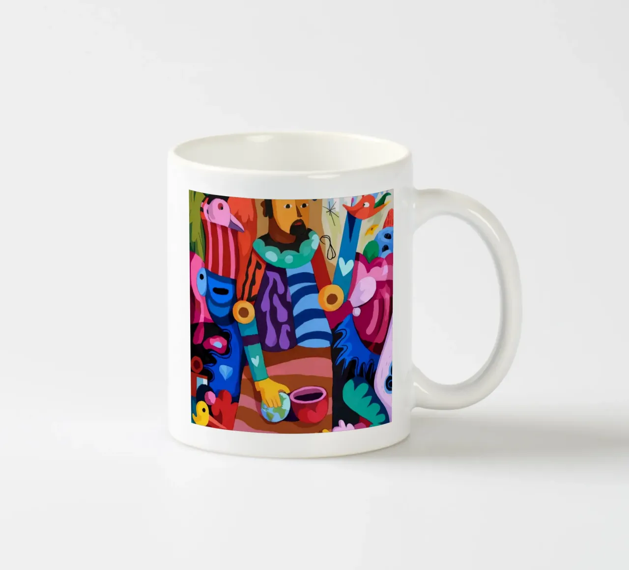 Sfilata di creature colorate tazza in ceramica da Monarco Virtuoso