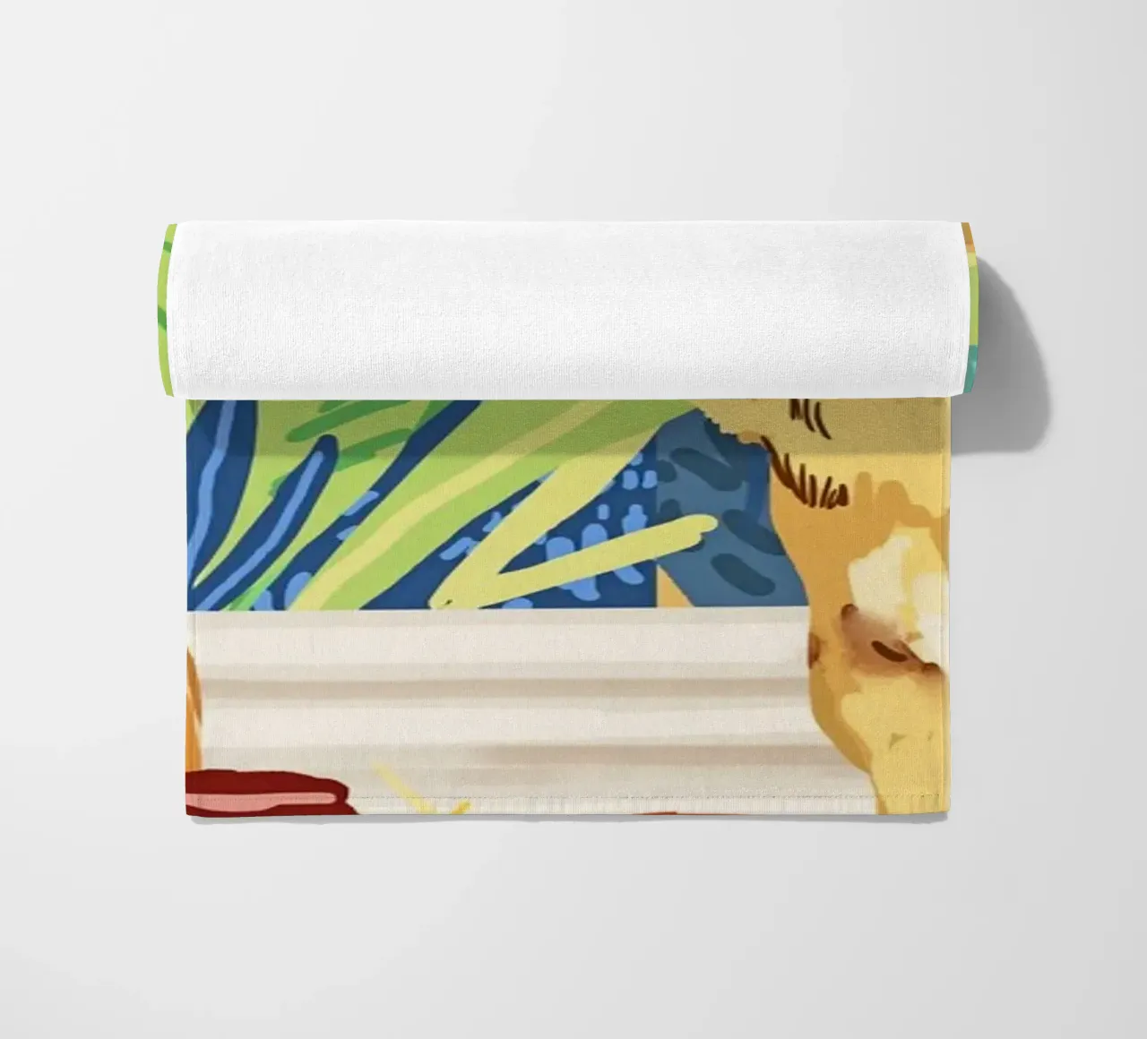 Jungleontbijt met leeuwen strandhanddoek van 83oranges