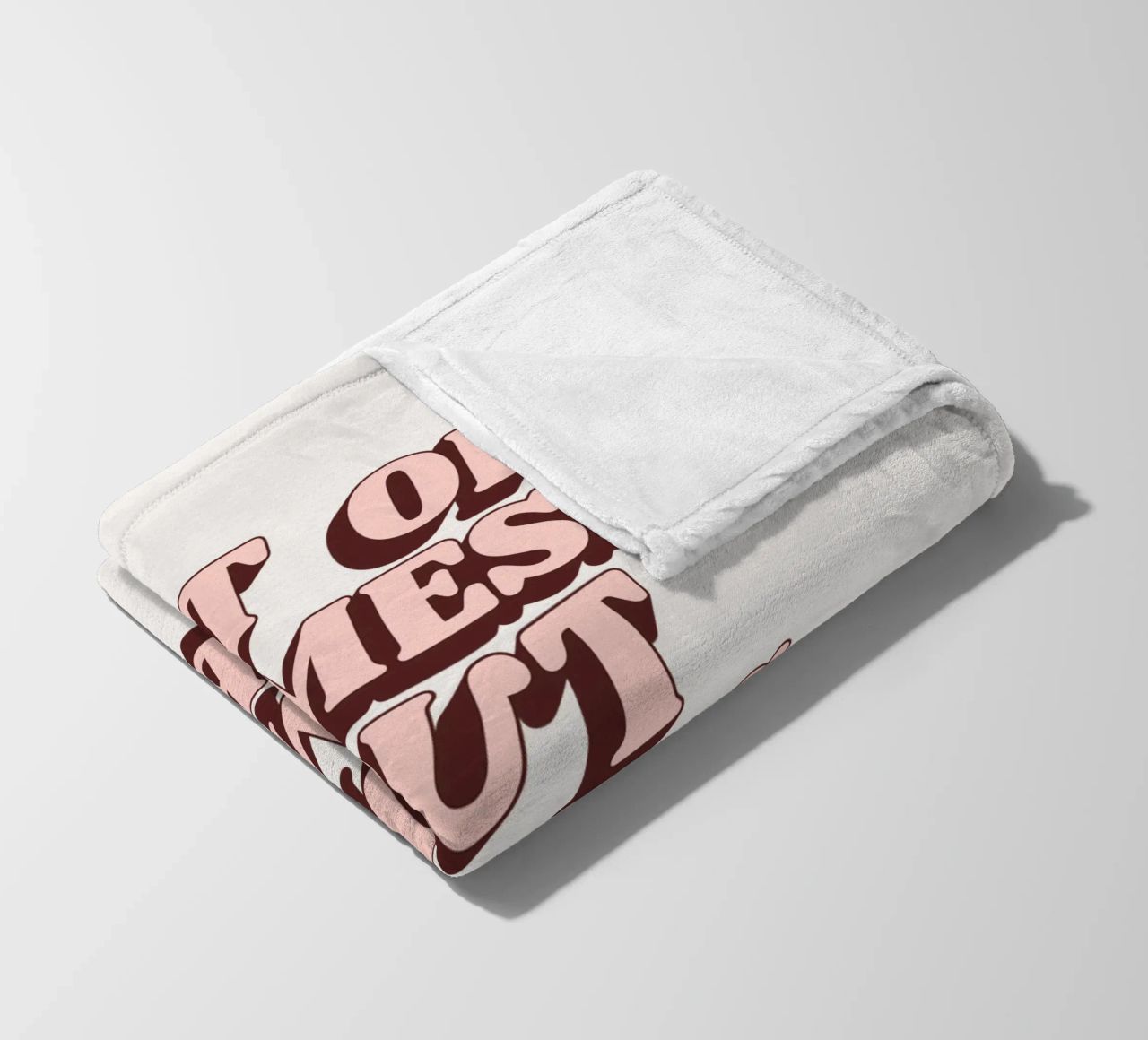 Bit of a Mess but Doing My Best Humorous Typography Print fleece blanket by THE MOTIVATED TYPE