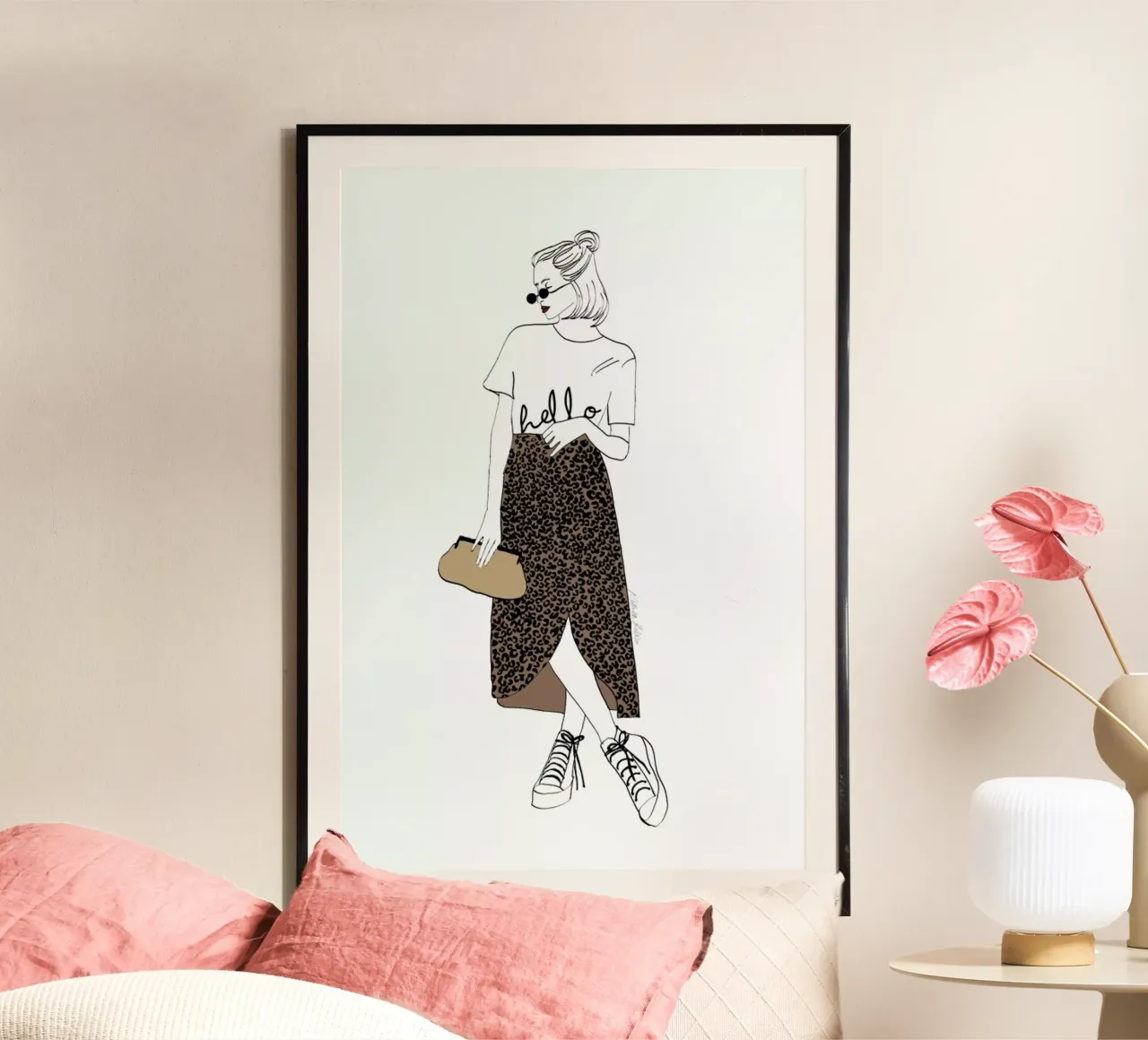 Hello Leo poster by Nathys_illustration