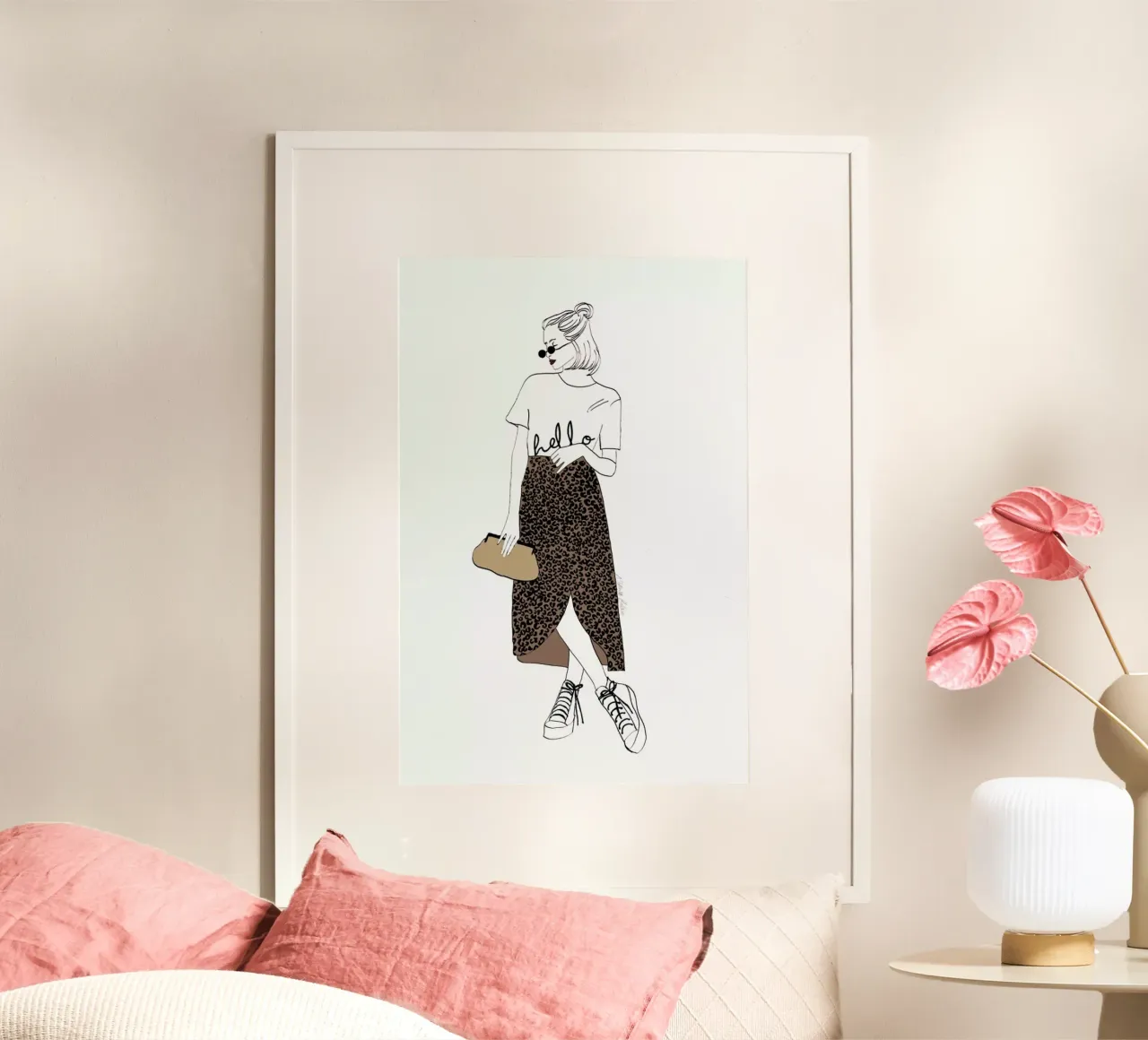 Hello Leo poster by Nathys_illustration