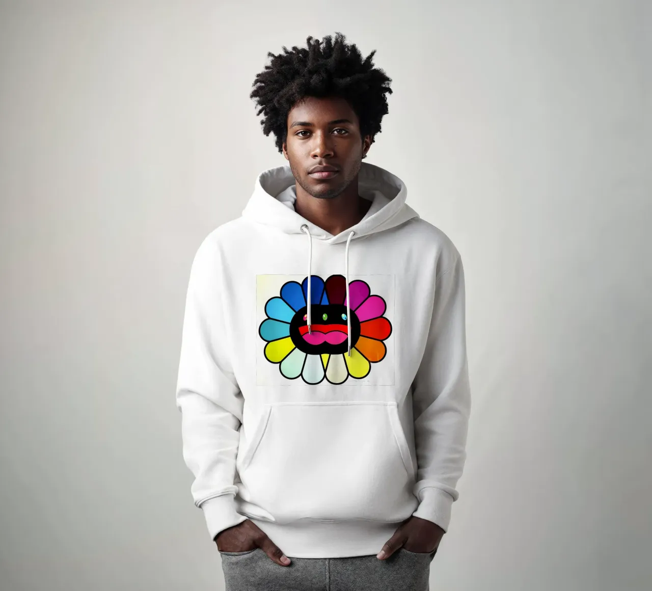 Multicolor Double Face felpa con cappuccio da Ettyhmoz
