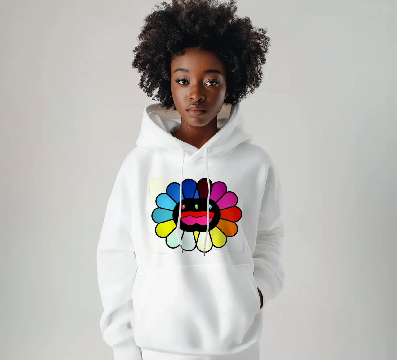 Multicolor Double Face felpa con cappuccio da Ettyhmoz