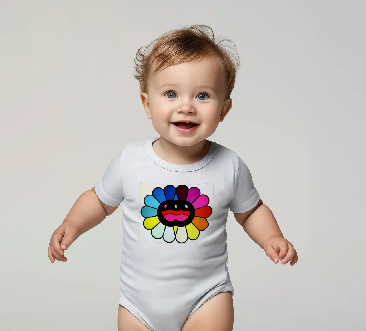 Multicolor Double Face body neonato maniche corte da Ettyhmoz