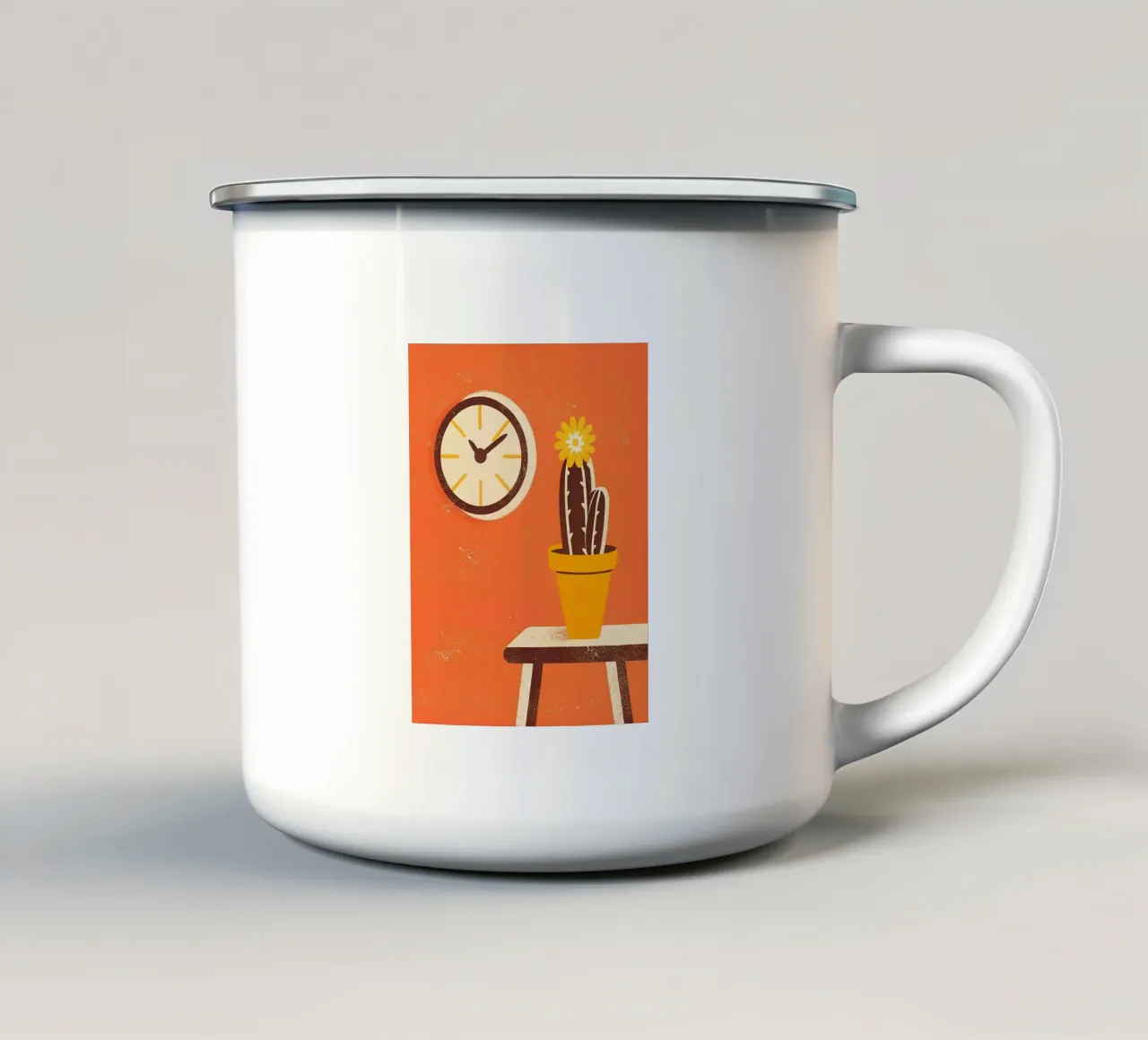 Retro Pop Cactus tazza in smalto da THE LATEST SHOP