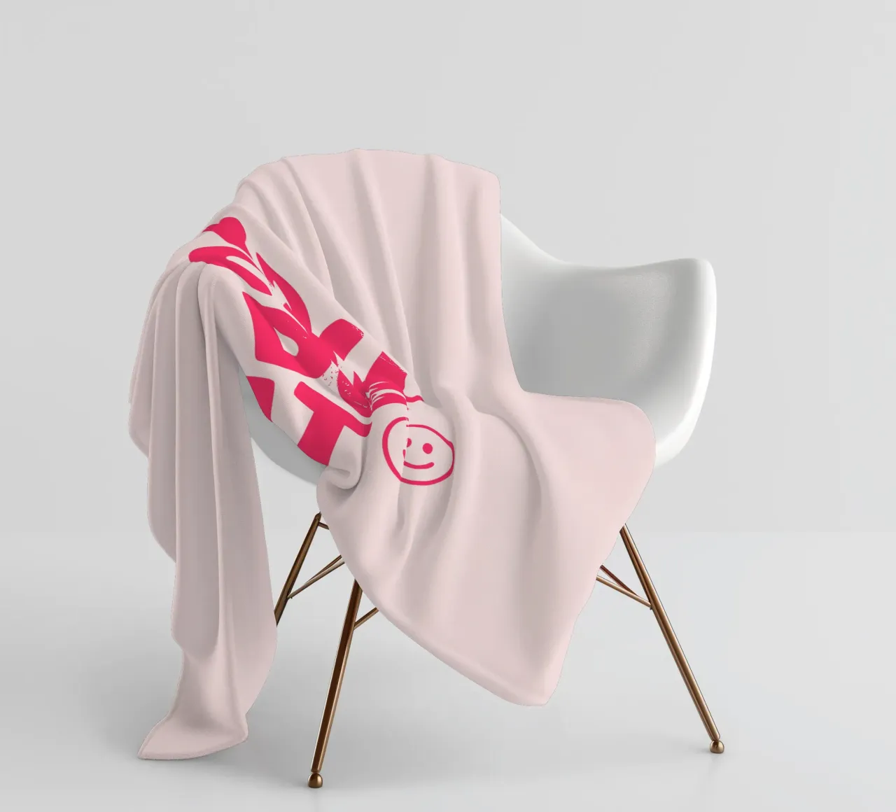 You Can Do It Motivational Typography Print in Bold Pink fleece blanket by THE MOTIVATED TYPE