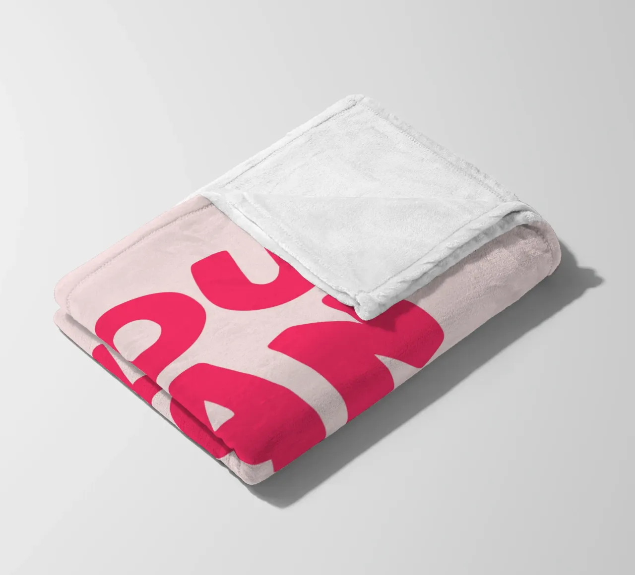 You Can Do It Motivational Typography Print in Bold Pink fleece blanket by THE MOTIVATED TYPE