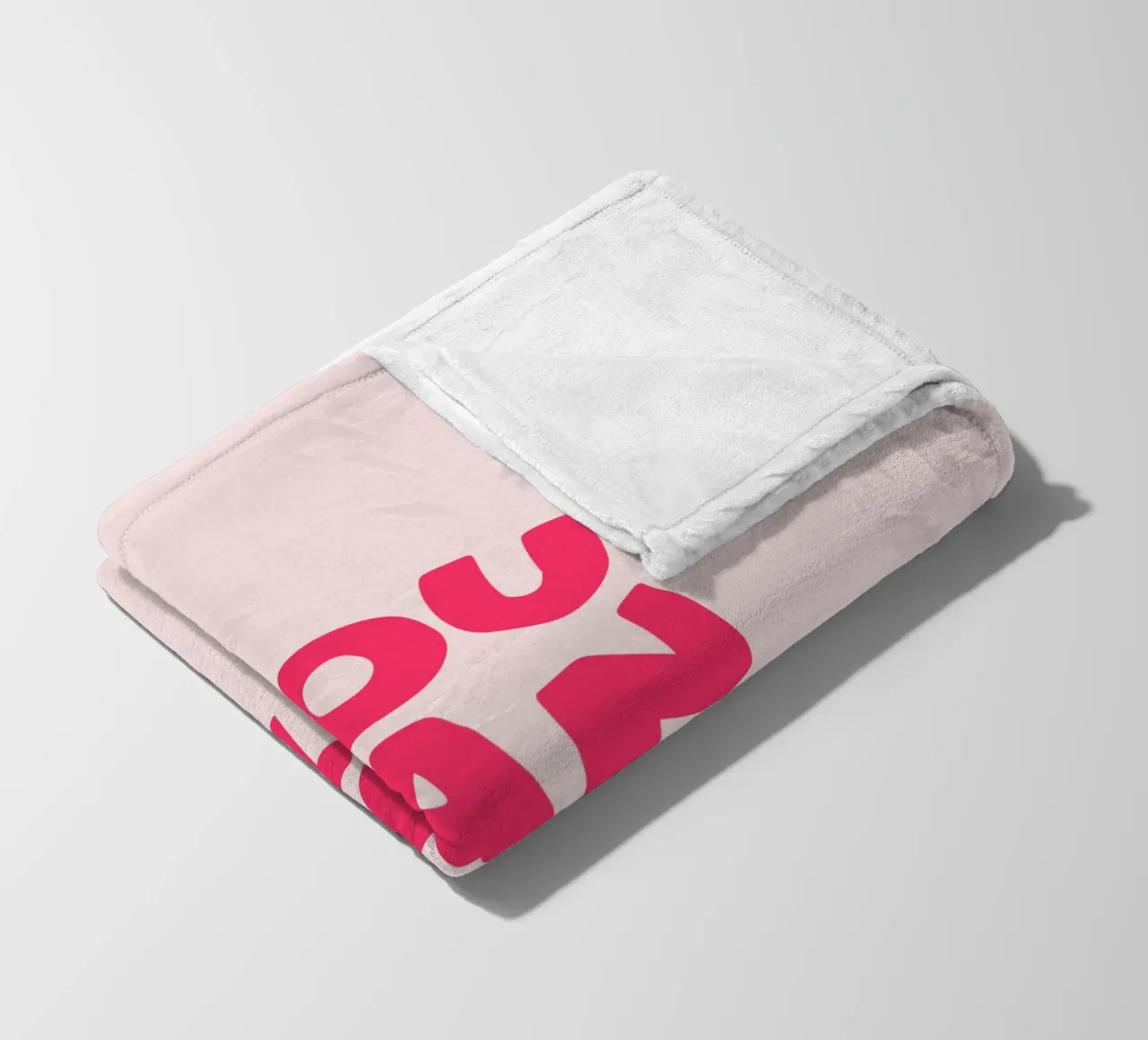 You Can Do It Motivational Typography Print in Bold Pink fleece blanket by THE MOTIVATED TYPE