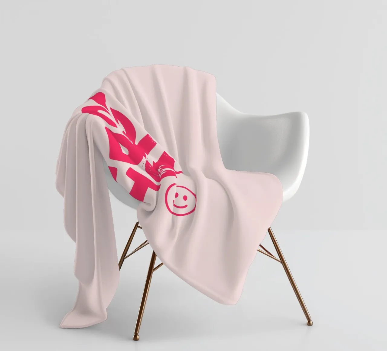 You Can Do It Motivational Typography Print in Bold Pink fleece blanket by THE MOTIVATED TYPE