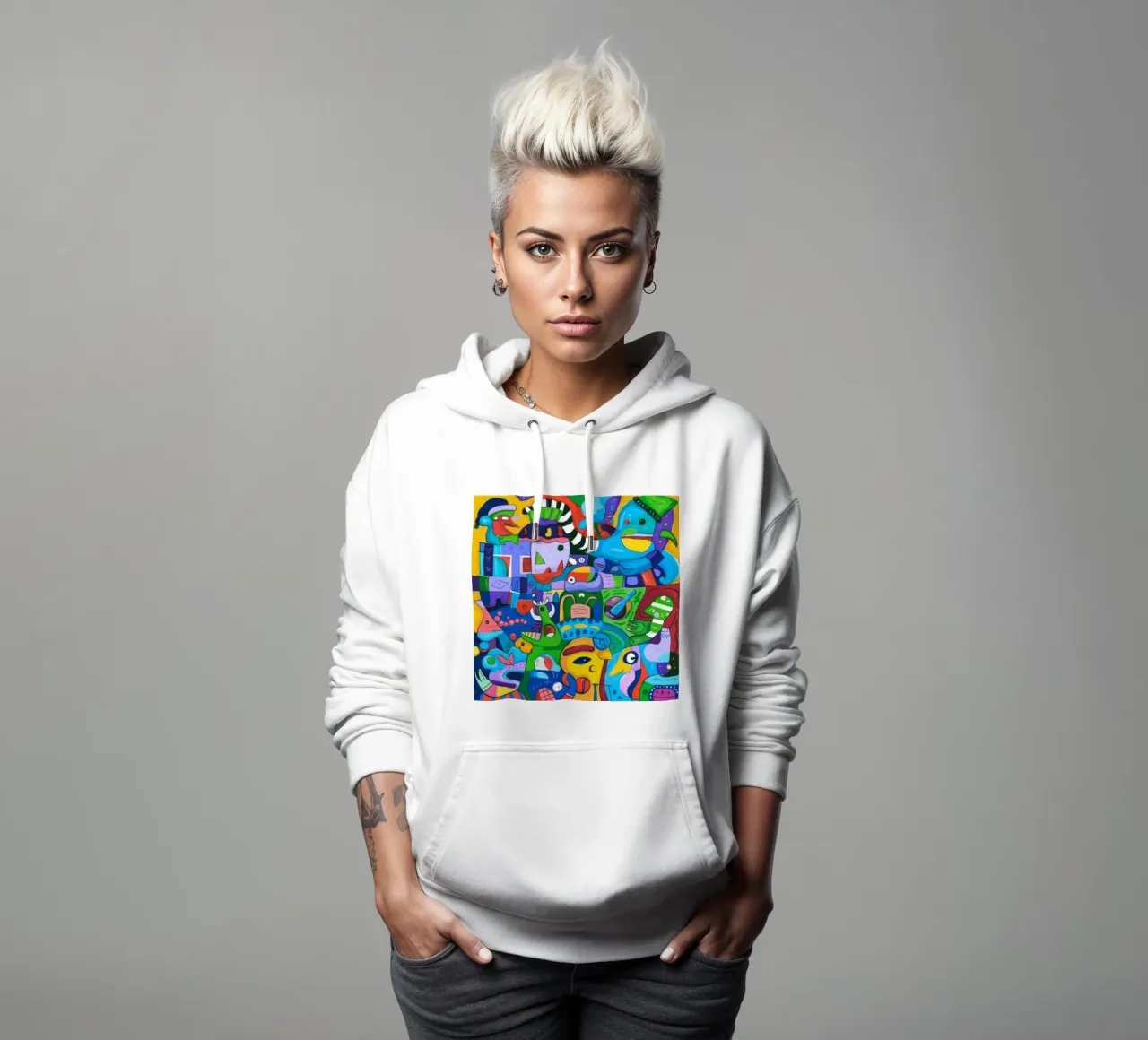 Caos de criaturas dinámicas sudadera con capucha de Monarco Virtuoso