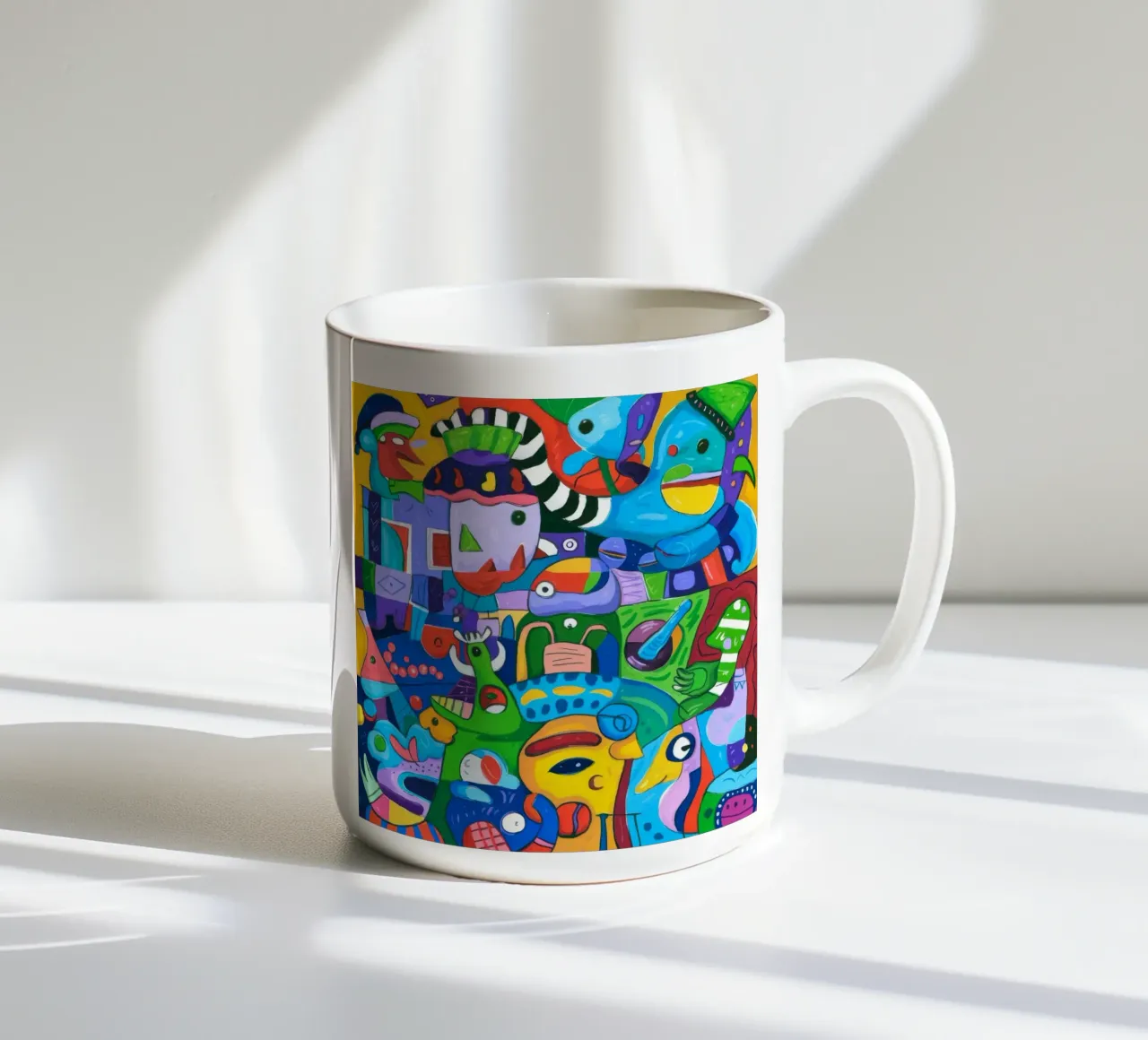 Caos dinamico delle creature tazza in ceramica da Monarco Virtuoso