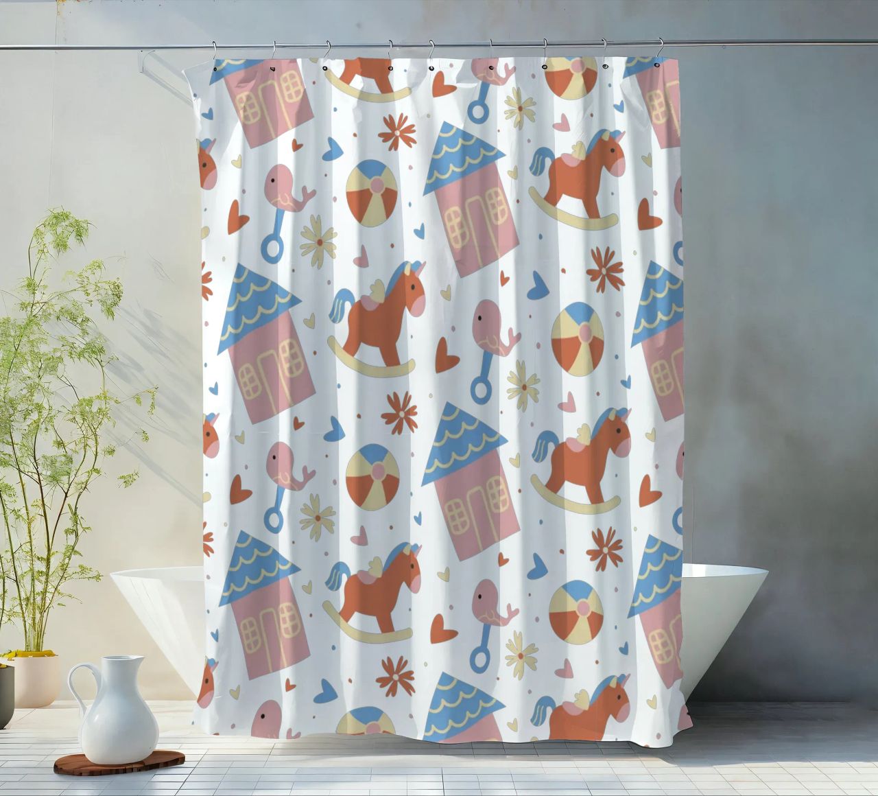 Patrón para niños cortina de baño de BABY ART PRINTS