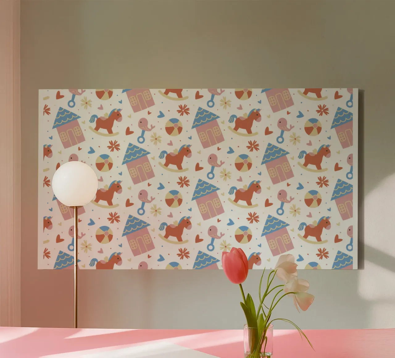 Modello per bambini tela con Cornice a cassetta da 🐹 BABY ART PRINTS