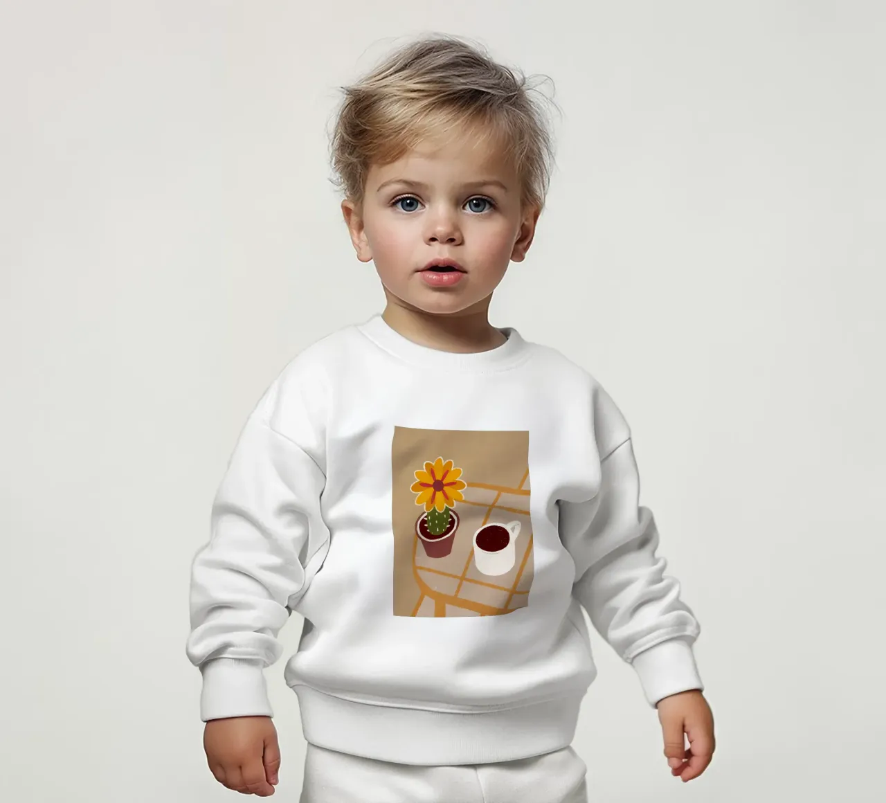 Kaktus und Kaffee Retro Pop Baby Sweatshirt von THE LATEST SHOP