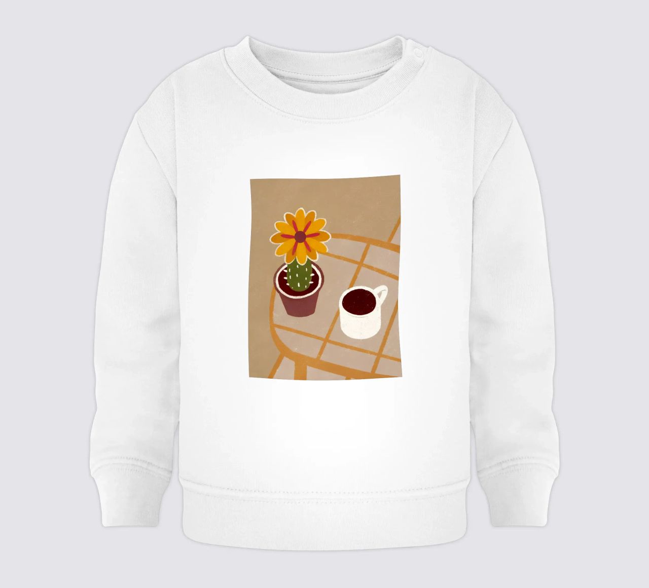 Cactus e caffè Retro Pop felpa neonato da THE LATEST SHOP