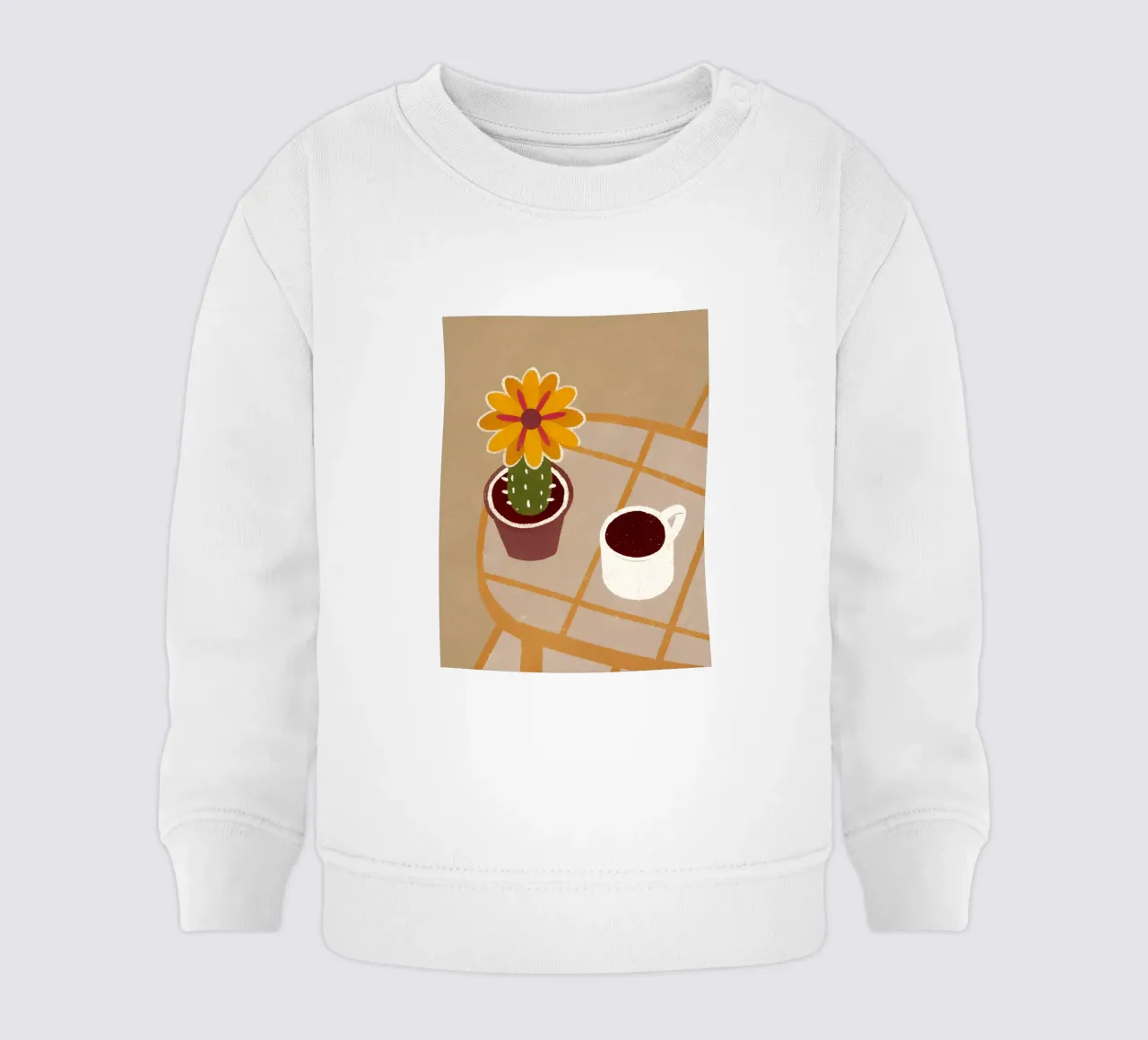 Cactus e caffè Retro Pop felpa neonato da THE LATEST SHOP