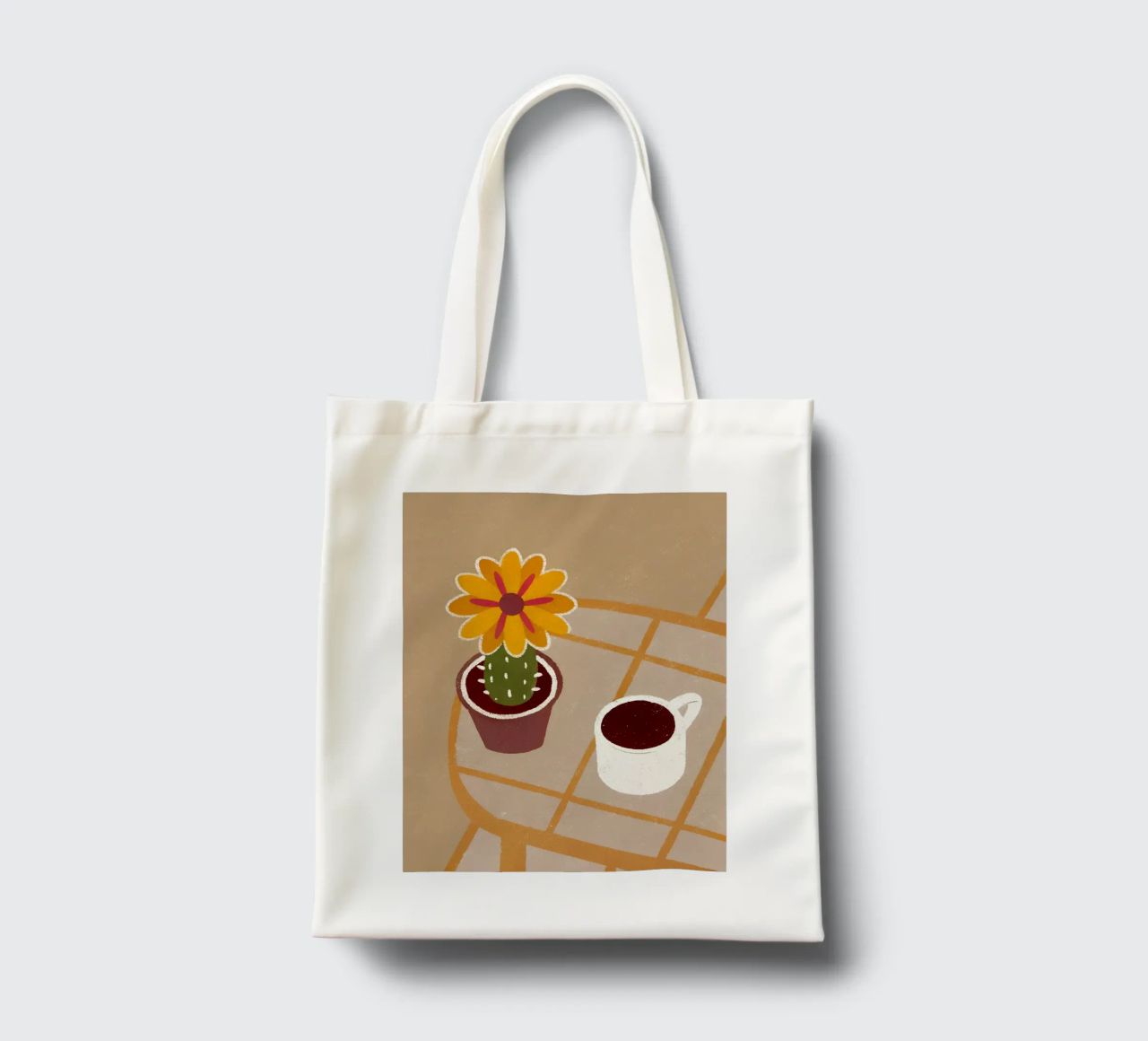 Cactus e caffè Retro Pop borsa in juta da THE LATEST SHOP