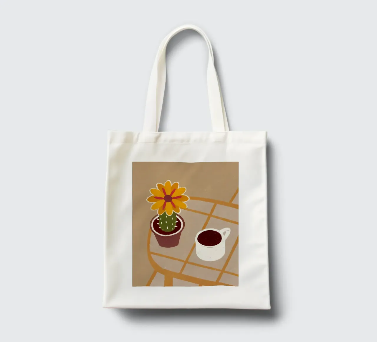 Cactus e caffè Retro Pop borsa in juta da THE LATEST SHOP