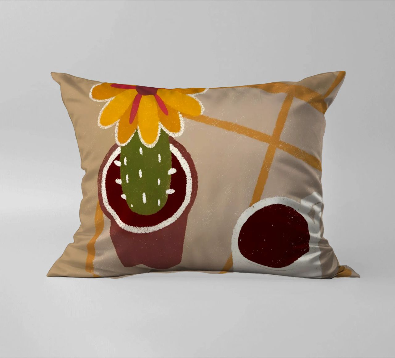 Cactus e caffè Retro Pop cuscino da THE LATEST SHOP