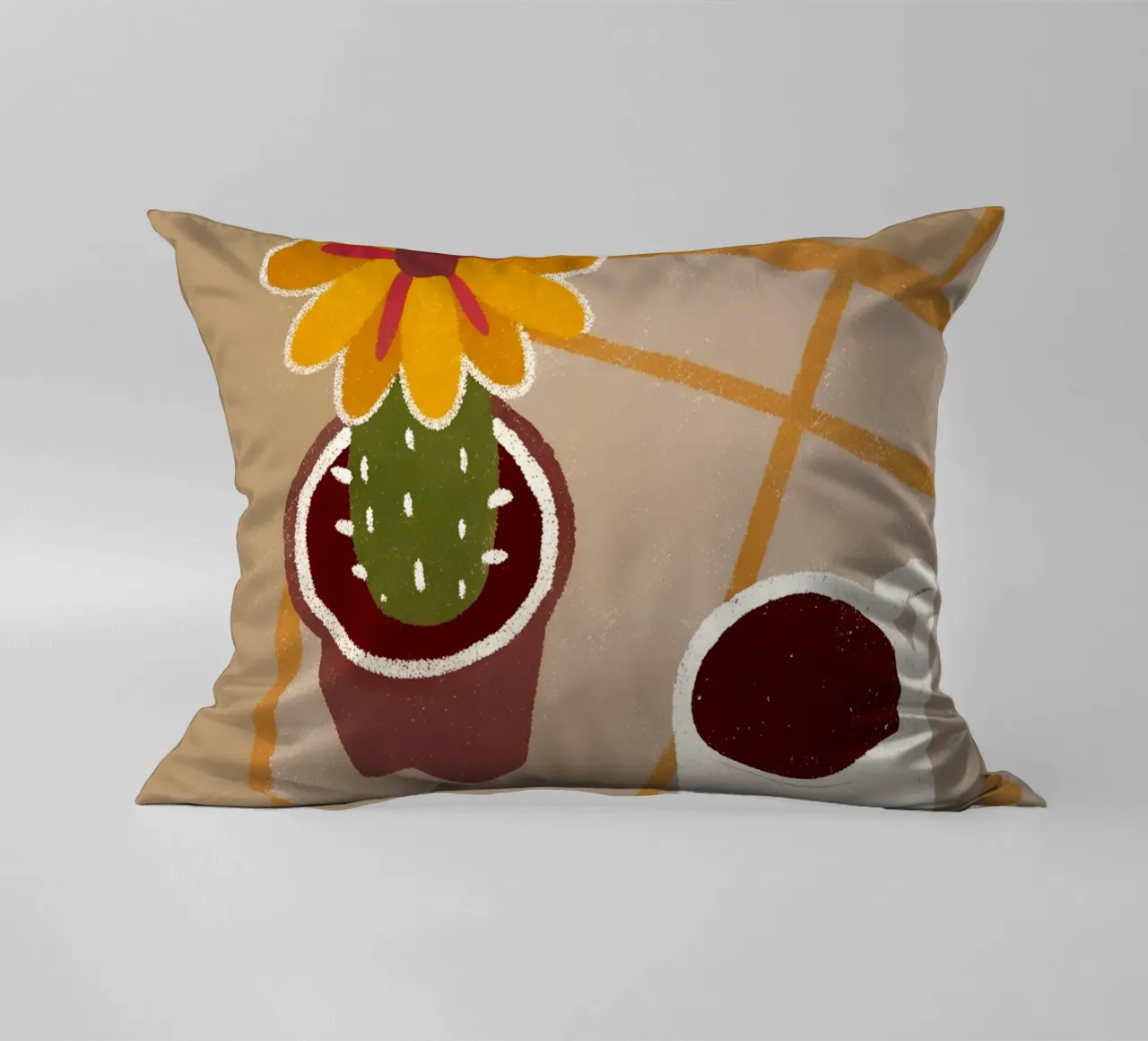 Kaktus und Kaffee Retro Pop Kissen von THE LATEST SHOP