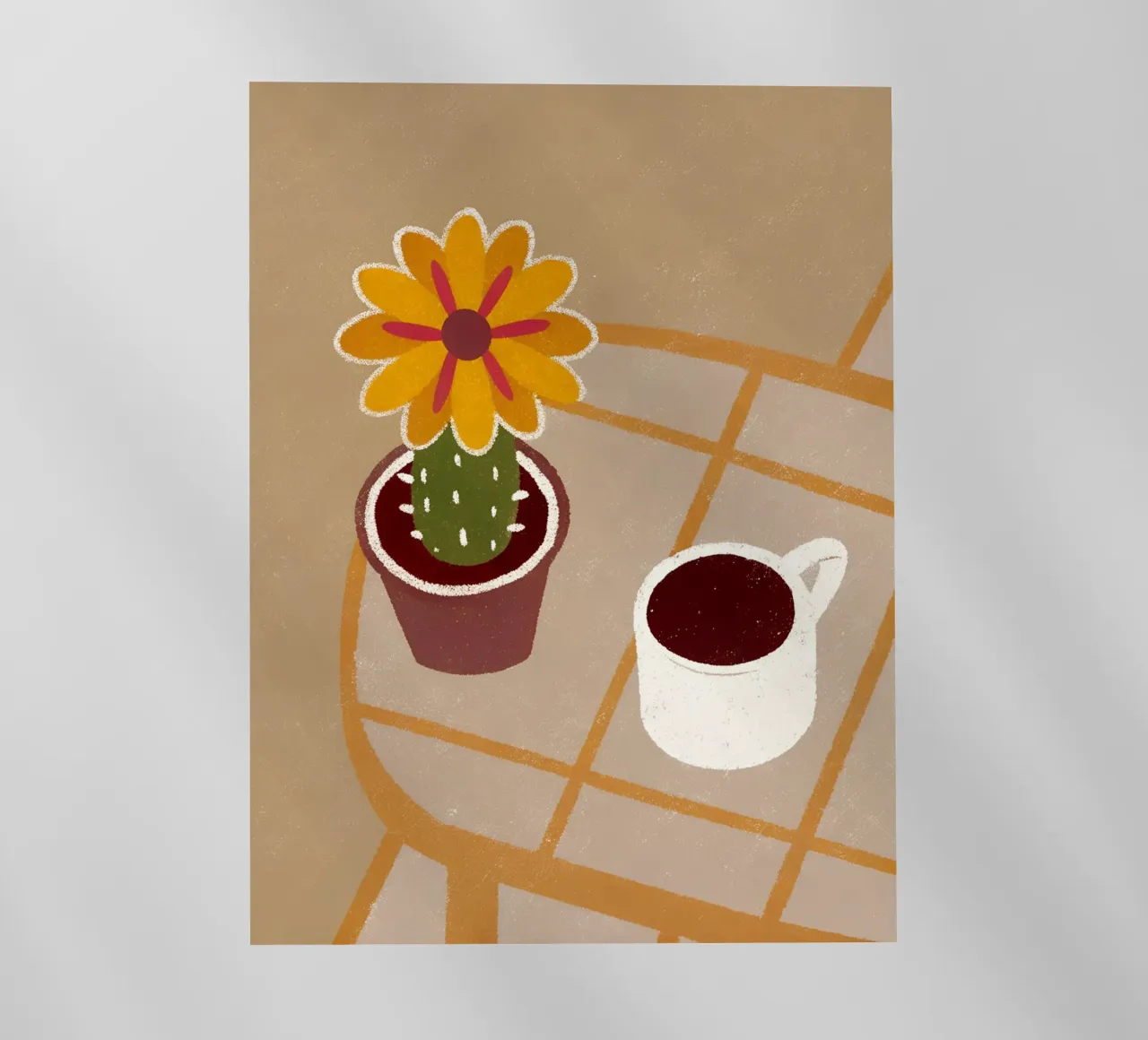 Cactus e caffè Retro Pop pellicola backlit da THE LATEST SHOP