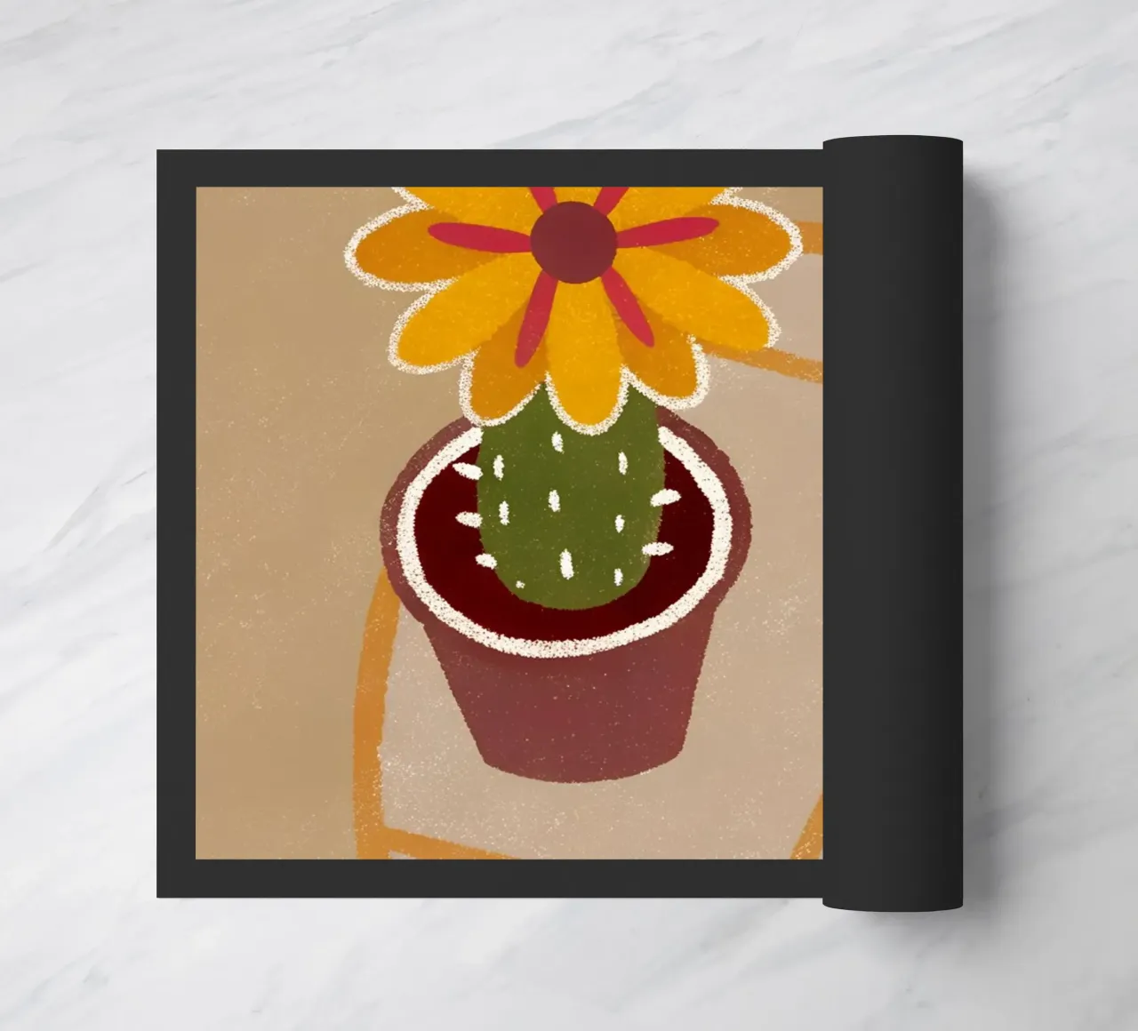 Cactus e caffè Retro Pop zerbino da THE LATEST SHOP