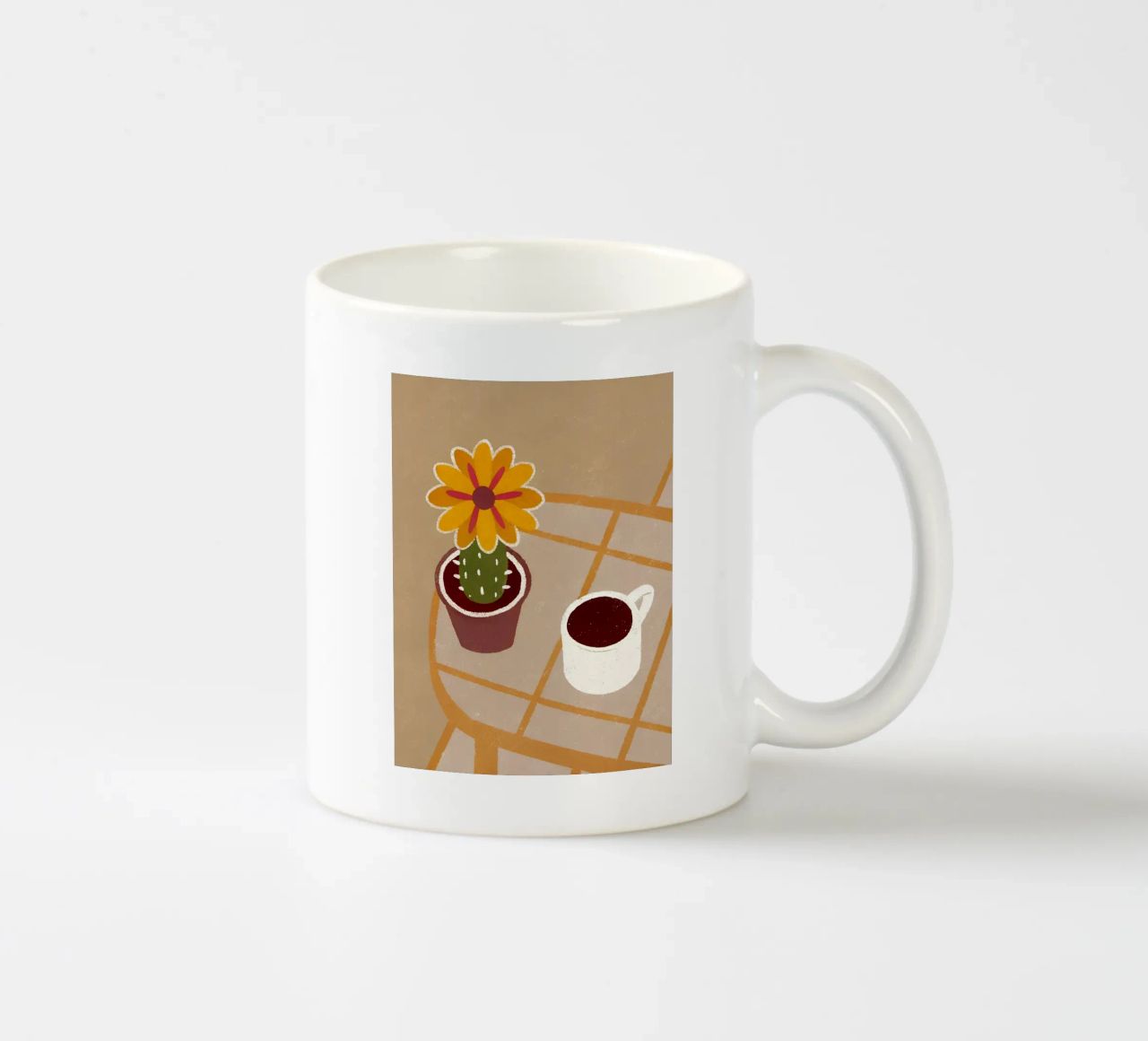 Cactus e caffè Retro Pop tazza in ceramica da THE LATEST SHOP