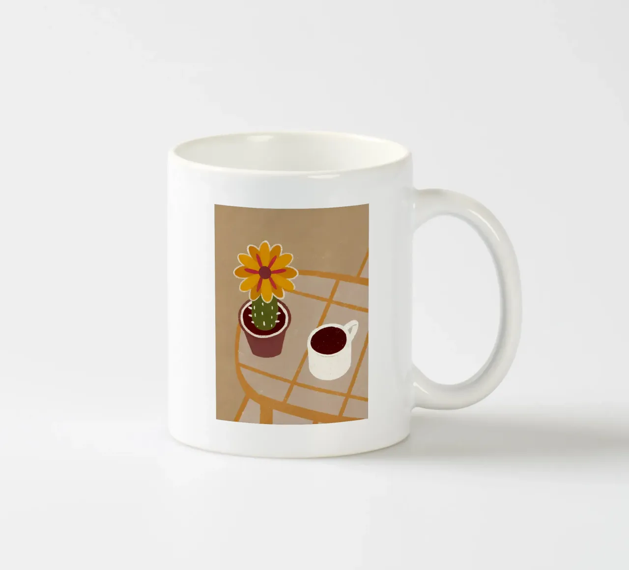 Cactus et café Retro Pop mug en céramique de THE LATEST SHOP