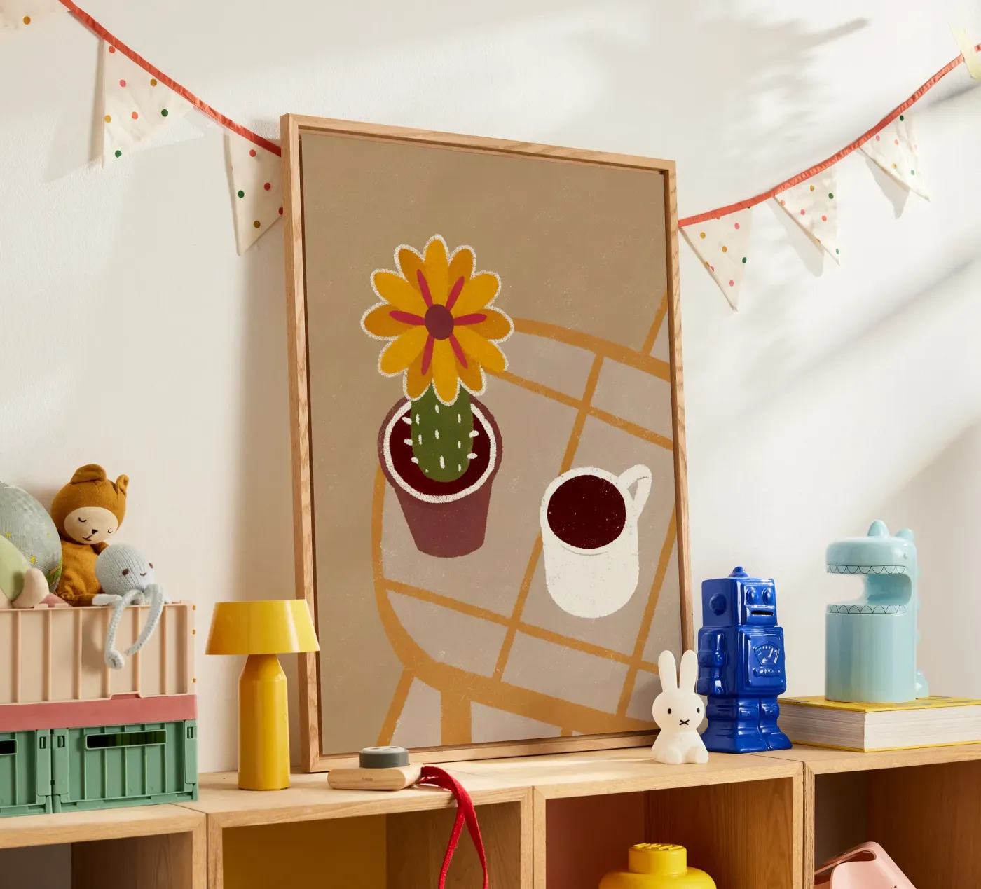 Kaktus und Kaffee Retro Pop Acryl-Glas von THE LATEST SHOP