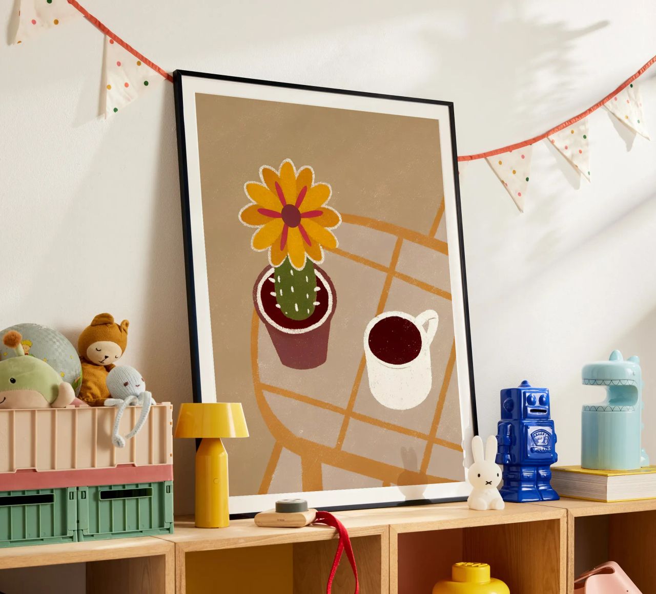 Cactus e caffè Retro Pop carta hahnemühle da THE LATEST SHOP