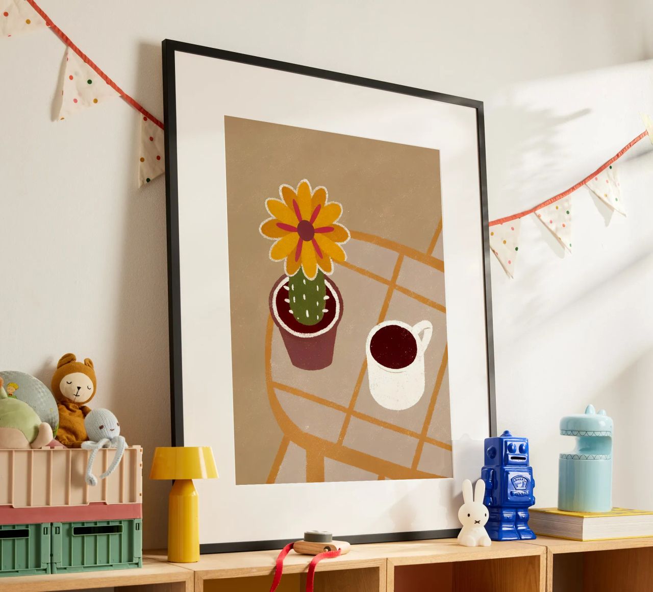 Cactus e caffè Retro Pop carta hahnemühle da THE LATEST SHOP
