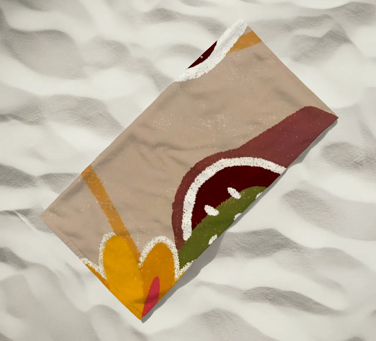 Cactus And Coffee Retro Pop beach towel by THE LATEST SHOP