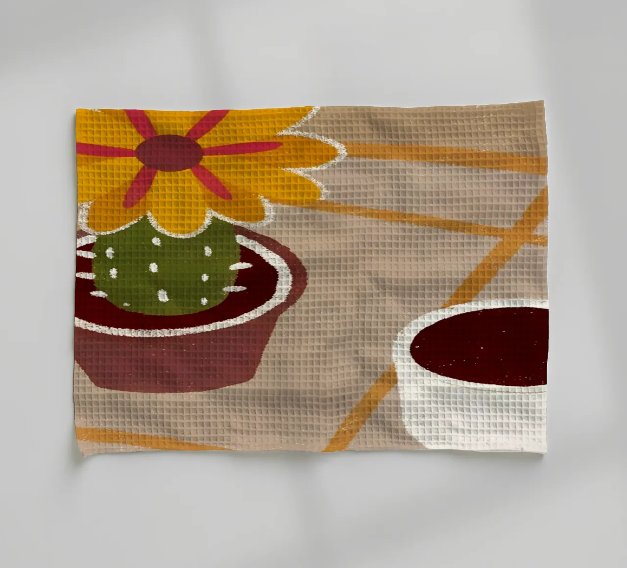 Cactus e caffè Retro Pop canovaccio da cucina da THE LATEST SHOP