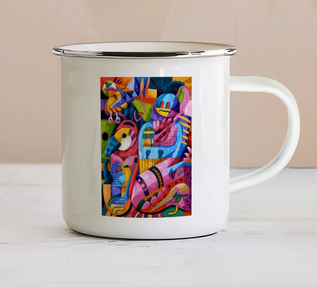 Un vibrante regno fantastico tazza in smalto da Monarco Virtuoso