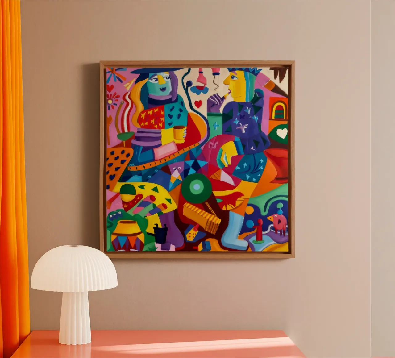 Vrolijke abstracte symfonie canvas van Monarco Virtuoso