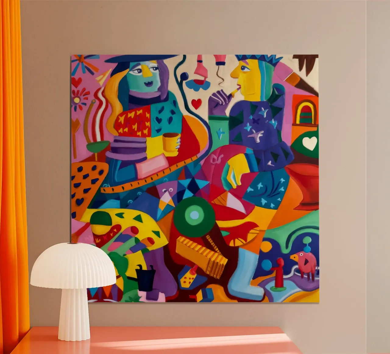 Joyful Abstract Symphony poster with aluminum frame by Monarco Virtuoso