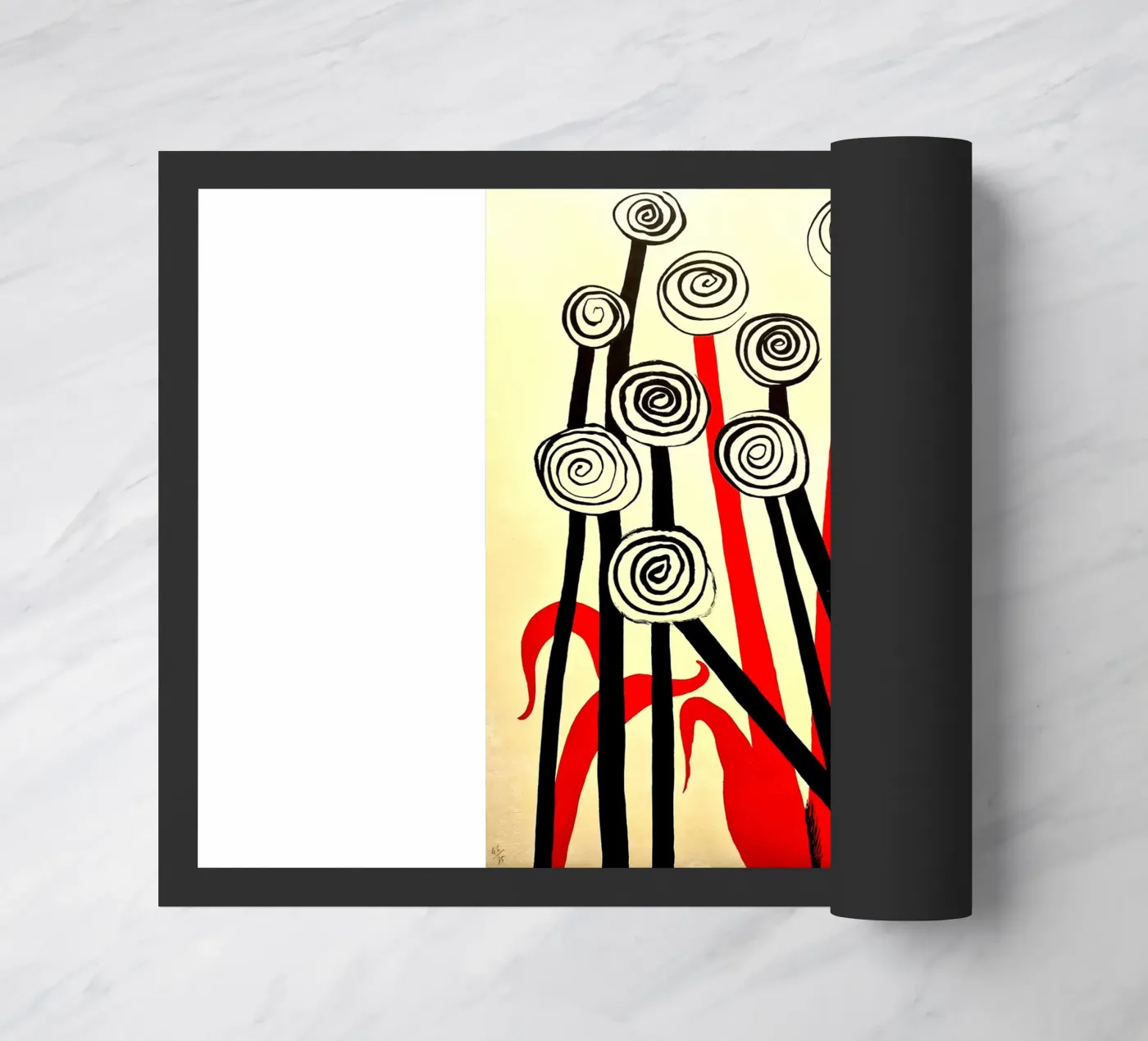 Spirale Blumen Fußmatte von Ettyhmoz