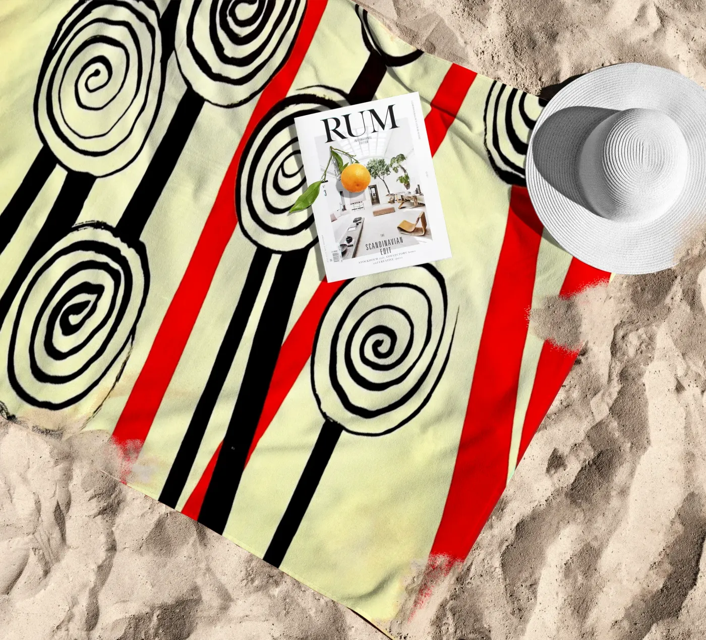 Fiori a spirale telo mare da Ettyhmoz