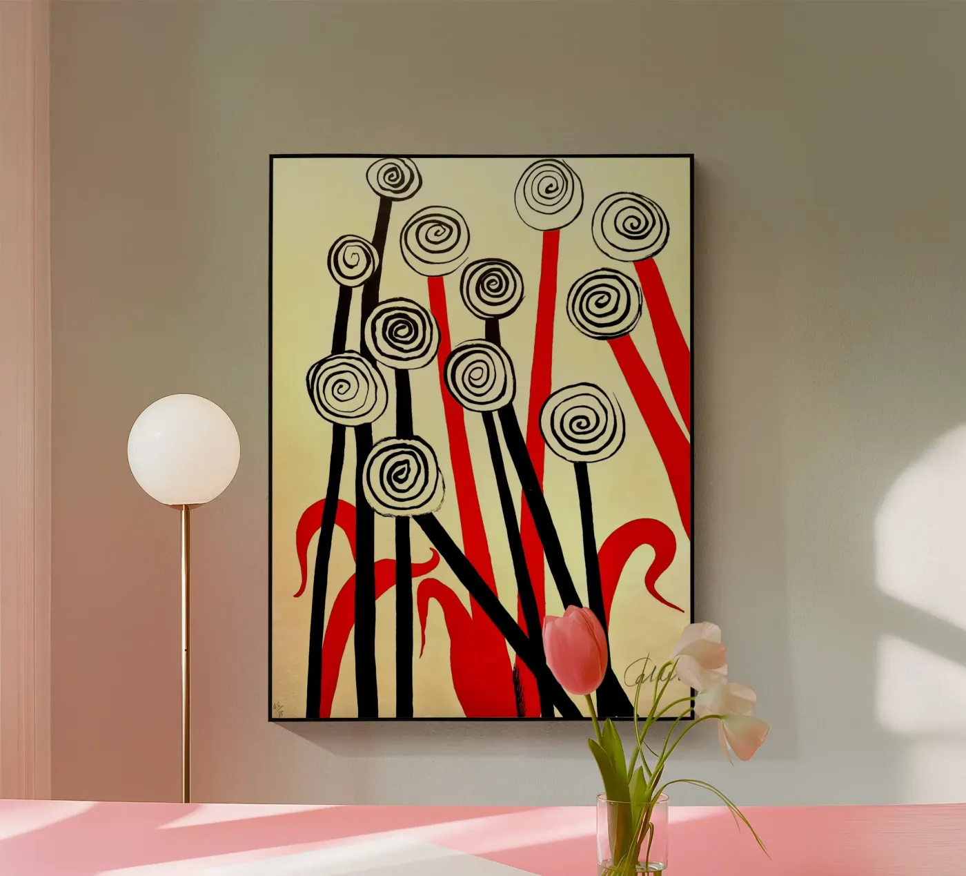 Fleurs en spirale plexiglas de Ettyhmoz