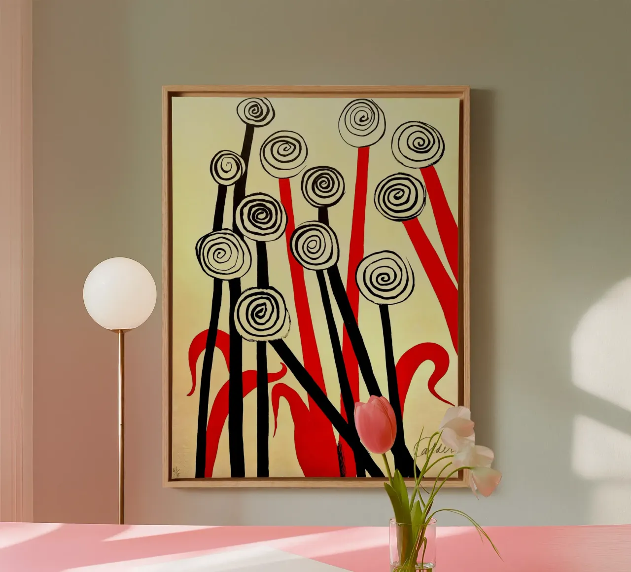 Fiori a spirale tela con Cornice a cassetta da Ettyhmoz