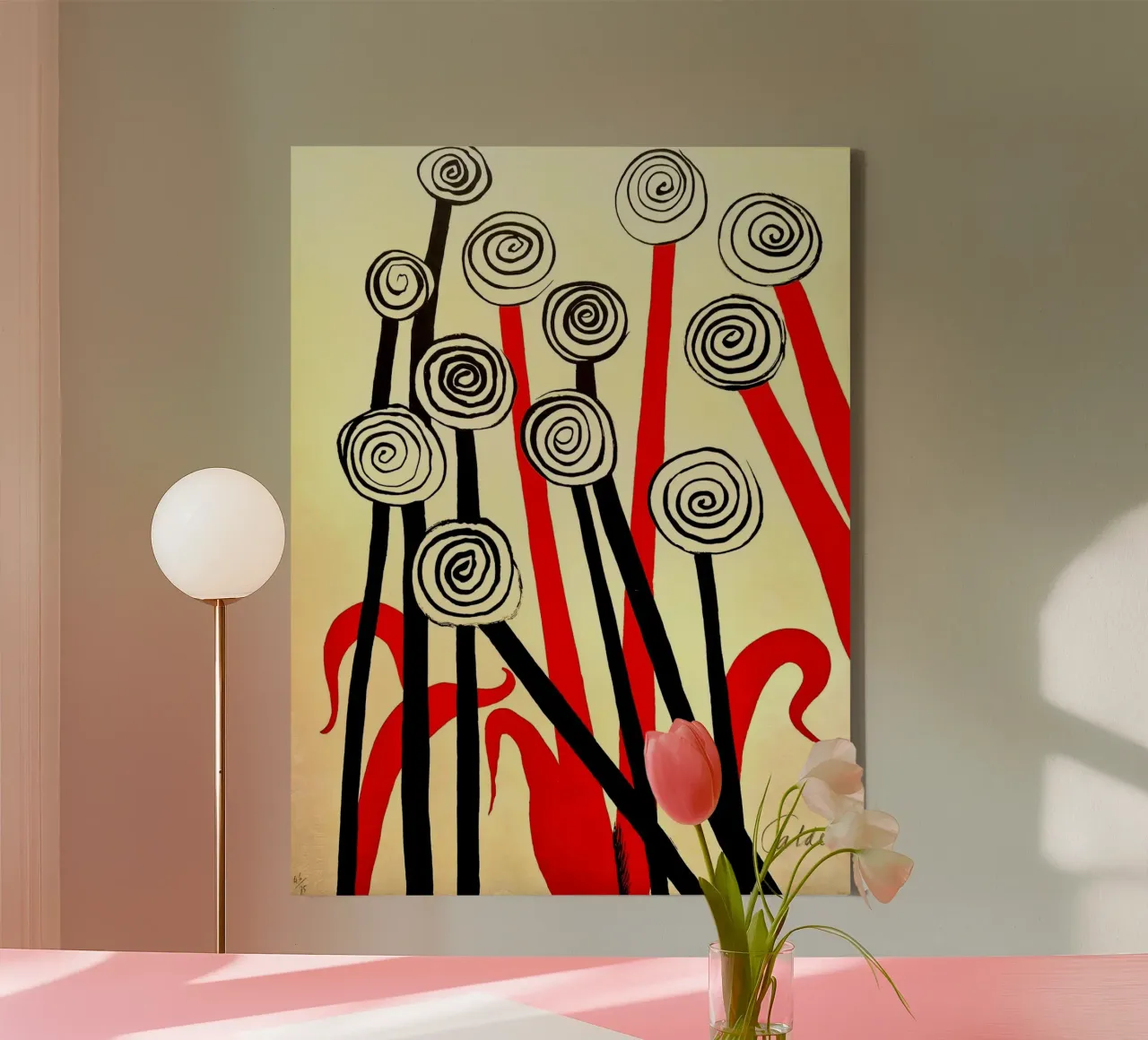 Fiori a spirale tela con Cornice a cassetta da Ettyhmoz