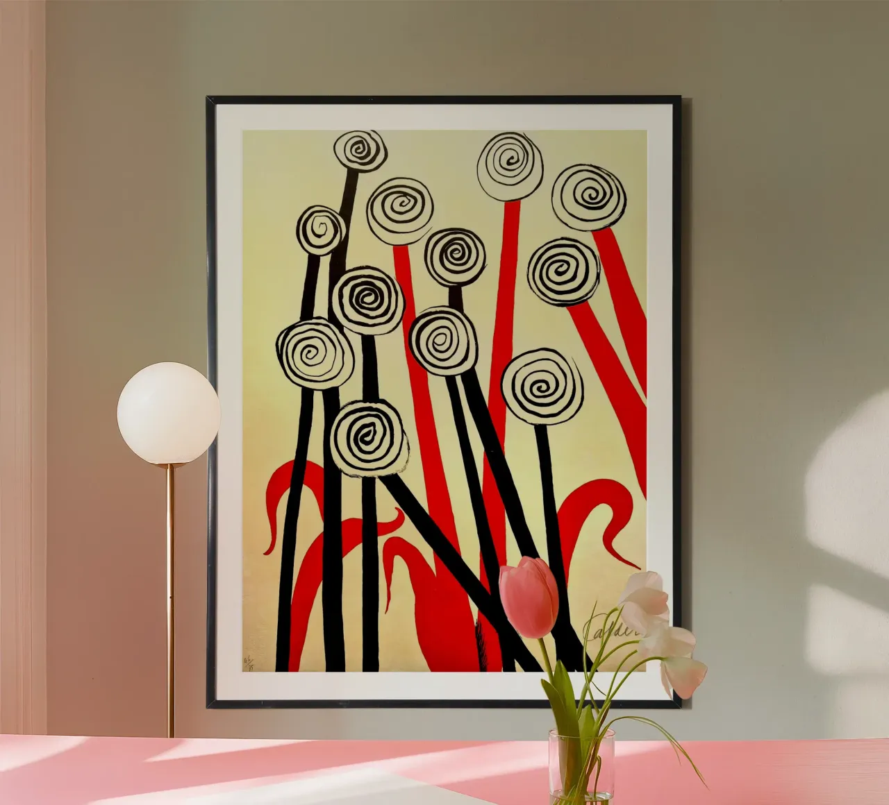 Fiori a spirale poster con telaio in plastica da Ettyhmoz