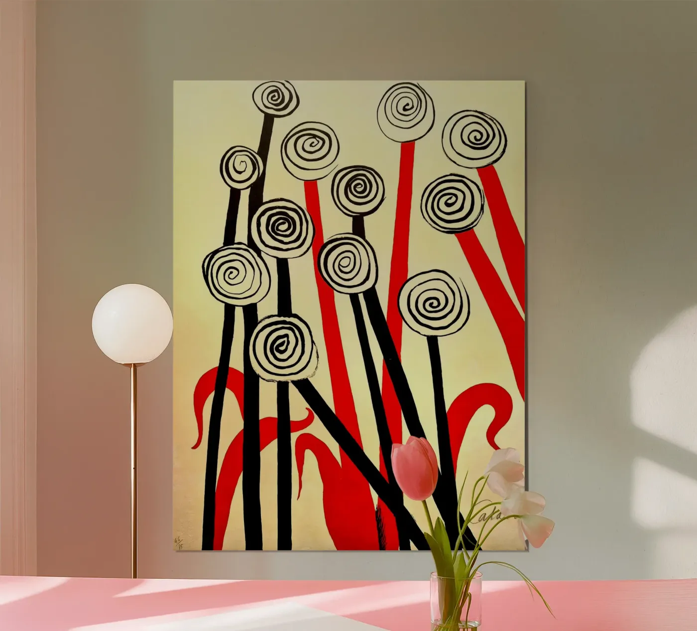 Spirale Blumen Poster von Ettyhmoz