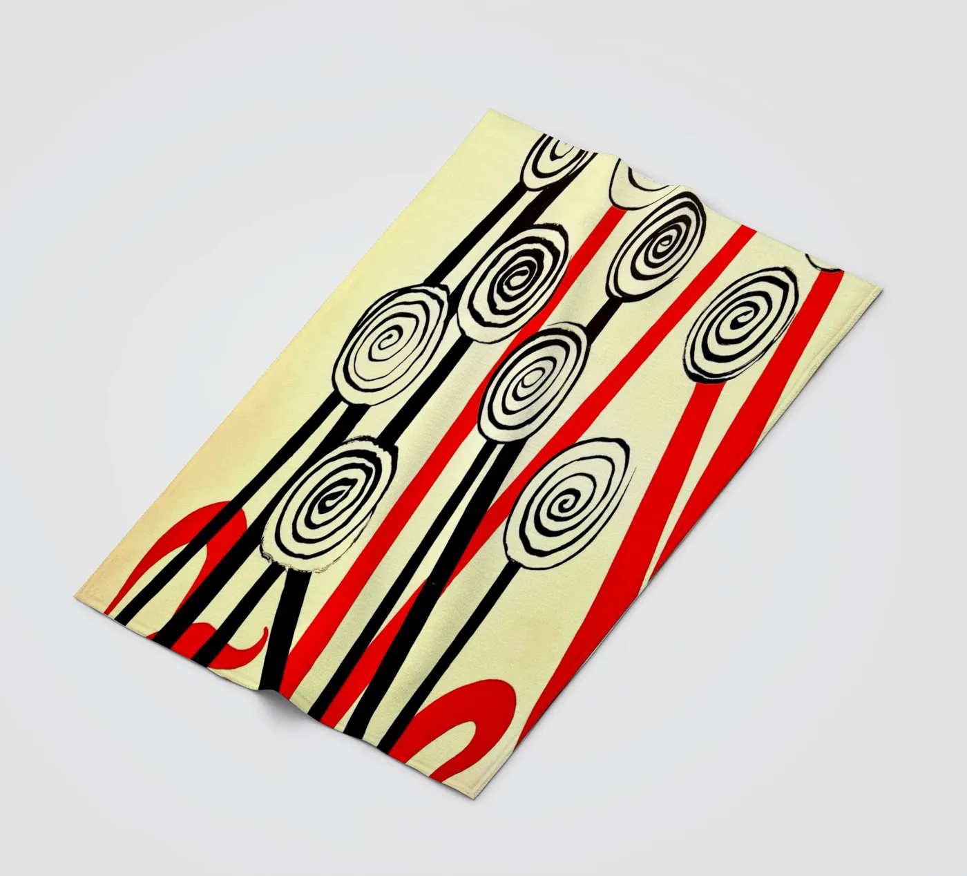 Spirale Blumen Fleecedecke von Ettyhmoz