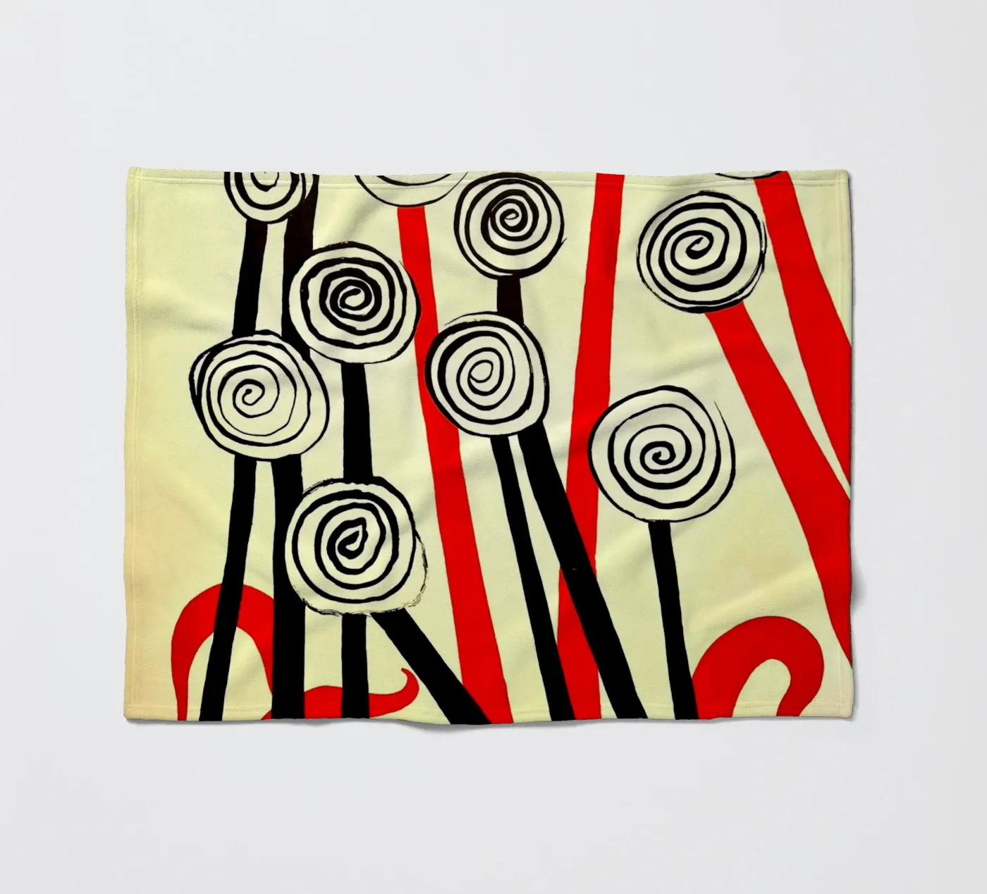 Spirale Blumen Fleecedecke von Ettyhmoz
