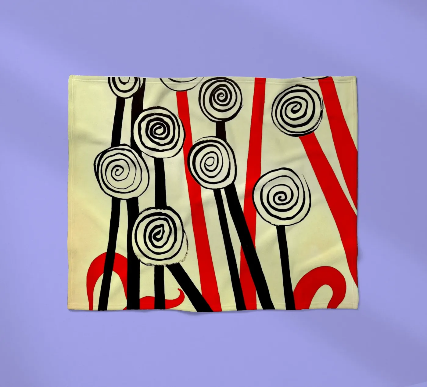 Spirale Blumen Fleecedecke von Ettyhmoz