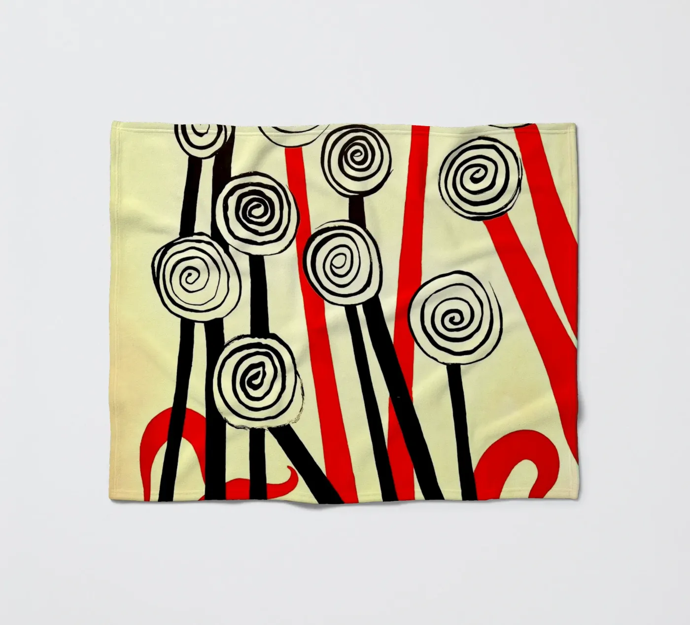 Spirale Blumen Fleecedecke von Ettyhmoz