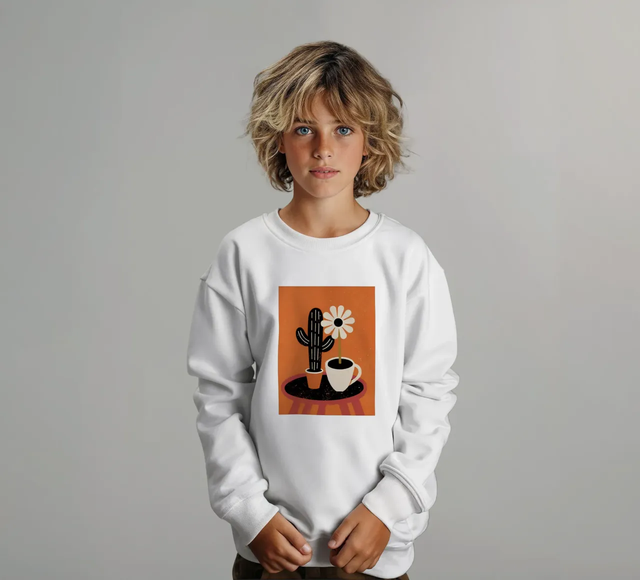 Cactus e caffè Retro Pop felpa bambino da THE LATEST SHOP